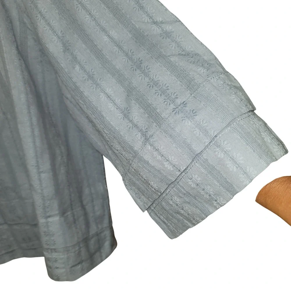 John Paul Richard  XL Cotton Tiered Boatneck Top Minimalist Office Work‎ Boho